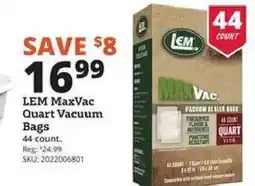 Rural King LEM MaxVac Quart Vacuum Bags offer