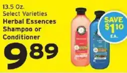 Hannaford Herbal Essences Shampoo or Conditioner offer