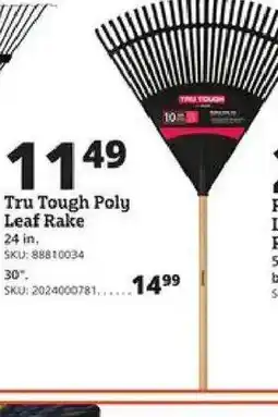 Rural King Tru Tough Poly Leaf Rake offer