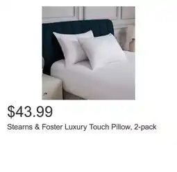 Costco Stearns & Foster Luxury Touch Pillow, 2-pack offer