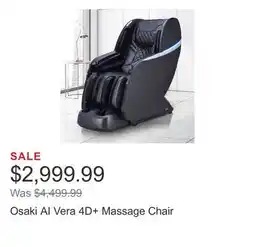 Costco Osaki AI Vera 4D+ Massage Chair offer