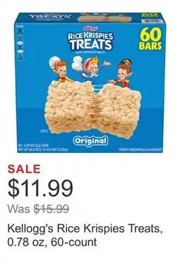 Costco Kellogg's Rice Krispies Treats, 0.78 oz, 60-count offer