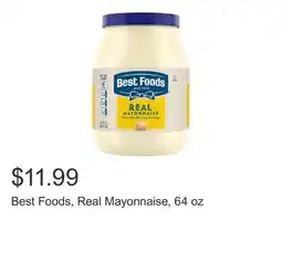 Costco Best Foods, Real Mayonnaise, 64 oz offer