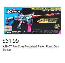 Costco XSHOT Pro Skins Motorized Piston Pump Dart Blaster offer
