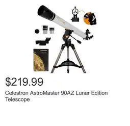 Costco Celestron AstroMaster 90AZ Lunar Edition Telescope offer