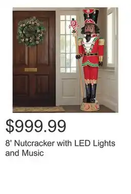 Costco 8' Nutcracker with LED Lights and Music offer