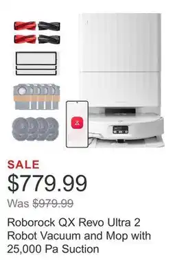 Costco Roborock QX Revo Ultra 2 Robot Vacuum and Mop with 25,000 Pa Suction offer