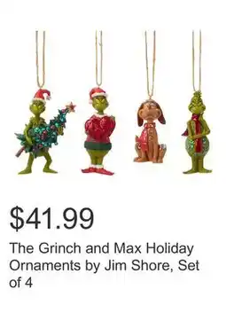 Costco The Grinch and Max Holiday Ornaments by Jim Shore, Set of 4 offer