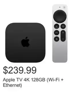 Costco Apple TV 4K 128GB (Wi-Fi + Ethernet) offer