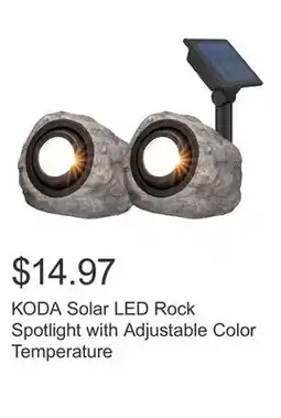 Costco KODA Solar LED Rock Spotlight with Adjustable Color Temperature offer