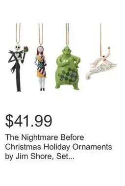 Costco The Nightmare Before Christmas Holiday Ornaments by Jim Shore, Set of 4 offer