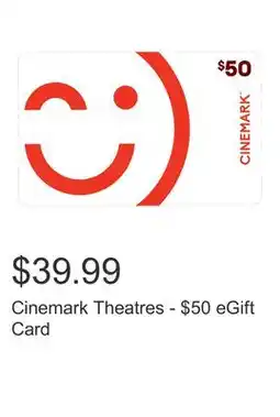 Costco Cinemark Theatres - $50 eGift Card offer