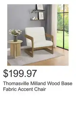 Costco Thomasville Milland Wood Base Fabric Accent Chair offer
