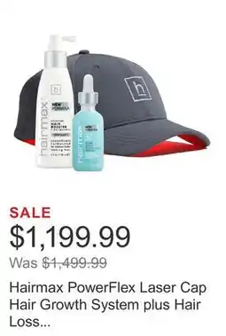 Costco Hairmax PowerFlex Laser Cap Hair Growth System plus Hair Loss Treatments offer