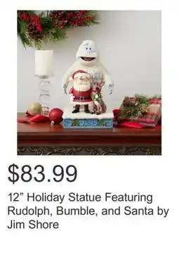 Costco 12 Holiday Statue Featuring Rudolph, Bumble, and Santa by Jim Shore offer