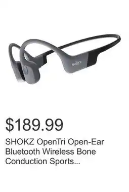 Costco SHOKZ OpenTri Open-Ear Bluetooth Wireless Bone Conduction Sports Headphones offer