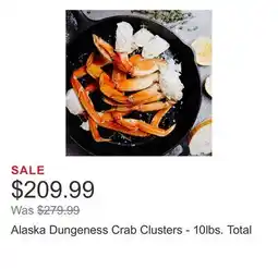 Costco Alaska Dungeness Crab Clusters - 10lbs. Total offer