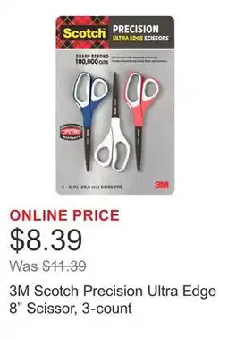 Costco 3M Scotch Precision Ultra Edge 8 Scissor, 3-count offer