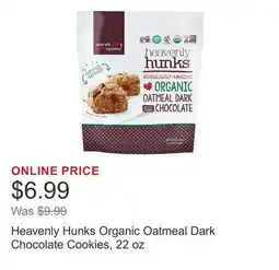 Costco Heavenly Hunks Organic Oatmeal Dark Chocolate Cookies, 22 oz offer