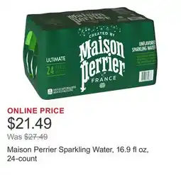 Costco Maison Perrier Sparkling Water, 16.9 fl oz, 24-count offer