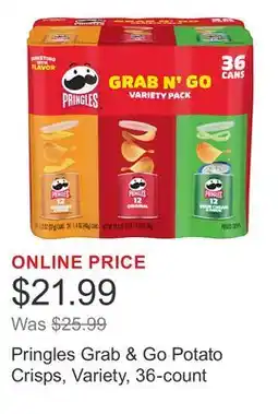 Costco Pringles Grab & Go Potato Crisps, Variety, 36-count offer