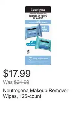 Costco Neutrogena Makeup Remover Wipes, 125-count offer