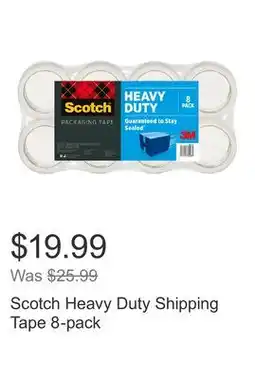 Costco Scotch Heavy Duty Shipping Tape 8-pack offer