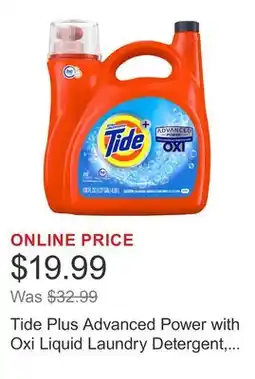Costco Tide Plus Advanced Power with Oxi Liquid Laundry Detergent, Original, 78 Loads, 138 fl oz offer