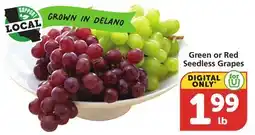 Vons Green or Red Seedless Grapes offer