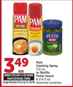 Vons cray 5-6 oz. or Barilla Pesto Sauce 6.2-6.5 oz offer