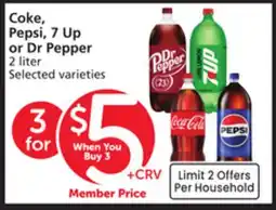 Vons Coke, Pepsi, 7 Up or Dr Pepper offer