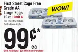 Smart & Final First Street Cage Free Grade AA Large Eggs offer