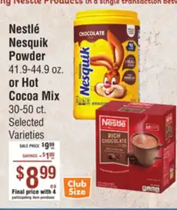 Smart & Final Nestlé Nesquik Powder or Hot Cocoa Mix offer