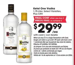 Ralphs Ketel One Vodka offer