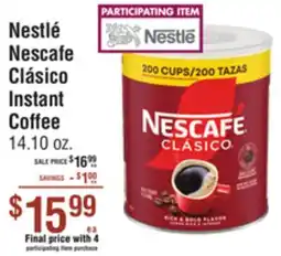 Smart & Final Nestlé Nescafe Clásico Instant Coffee offer