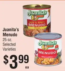 Smart & Final Juanita's Menudo offer