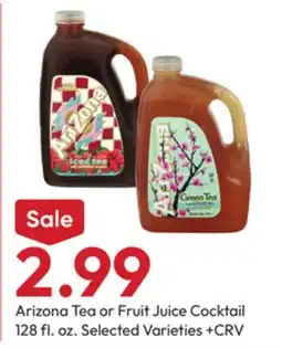 Stater Bros Arizona Tea or Fruit Juice Cocktail offer