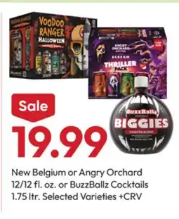 Stater Bros New Belgium or Angry Orchard 12/12 fl. oz. or BuzzBallz Cocktails offer