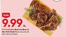 Stater Bros Beef Loin Bone-In New York Steak offer