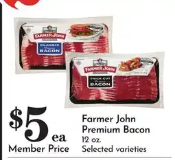 Pavilions Farmer John Premium Bacon offer