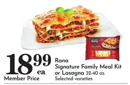 Pavilions Rana Signature Family Meal Kit or Lasagna offer