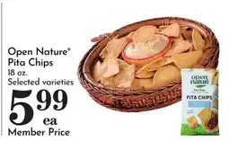 Pavilions Open Nature Pita Chips offer