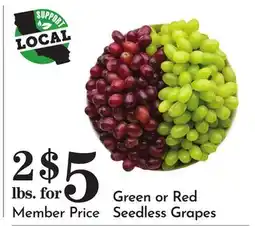 Pavilions Green or Red Seedless Grapes offer