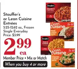 Pavilions Stouffer's or Lean Cuisine Entrées offer