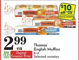 Pavilions Thomas' English Muffins offer