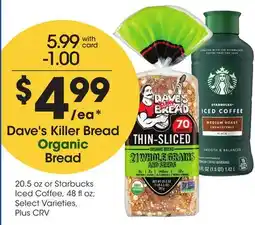 Ralphs Dave's Killer Bread Organic Bread offer