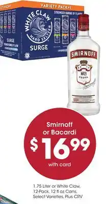 Ralphs Smirnoff or Bacardi offer