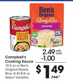 Ralphs Campbell's Cooking Sauce offer