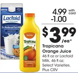 Ralphs Tropicana Orange Juice offer