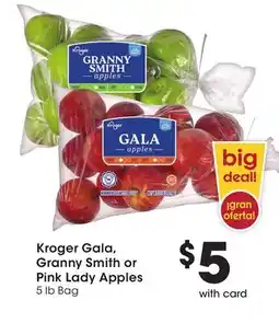 Ralphs Kroger Gala, Granny Smith or Pink Lady Apples offer